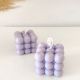Handmade Soy Wax Lavender Bubble Candle Decor Set of 2